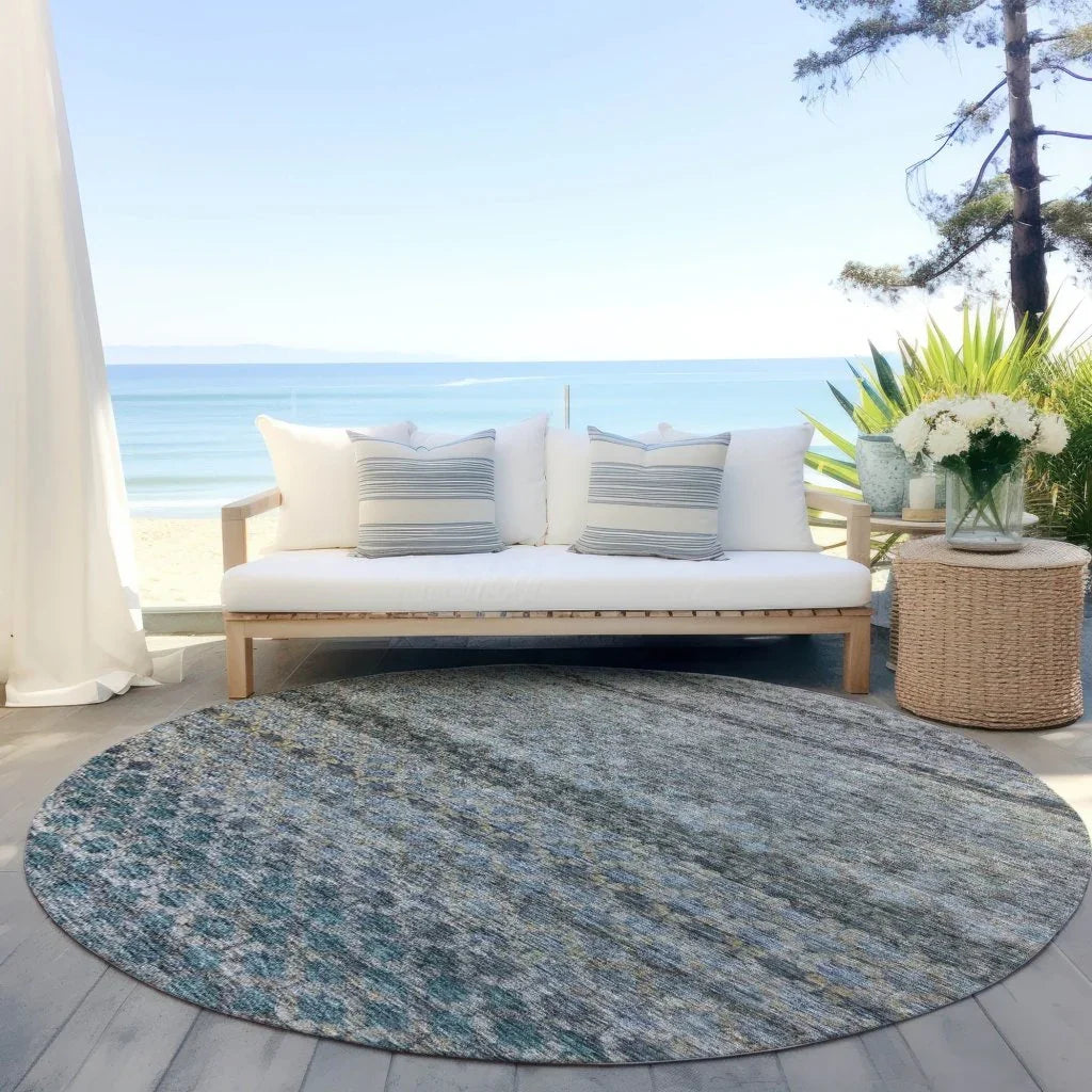 Maelis Blue Washable Indoor - Outdoor Rug - LOOMLAN - LOOMLAN Rugs - Outdoor Rugs
