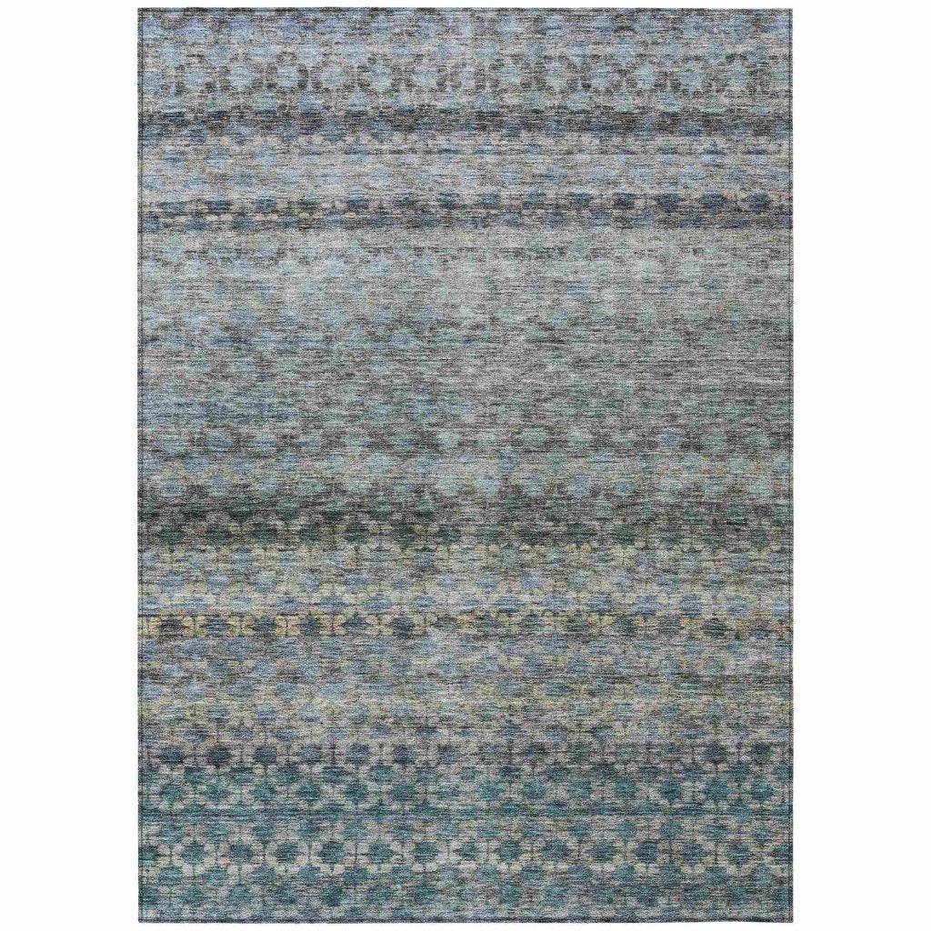 Maelis Blue Washable Indoor - Outdoor Rug - LOOMLAN - LOOMLAN Rugs - Outdoor Rugs