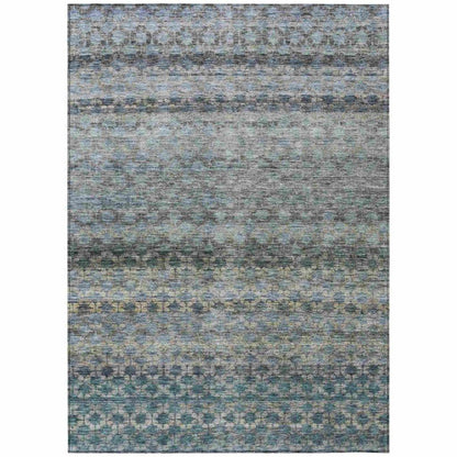 Maelis Blue Washable Indoor - Outdoor Rug - LOOMLAN - LOOMLAN Rugs - Outdoor Rugs