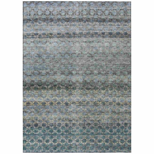 Maelis Blue Washable Indoor - Outdoor Rug - LOOMLAN - LOOMLAN Rugs - Outdoor Rugs