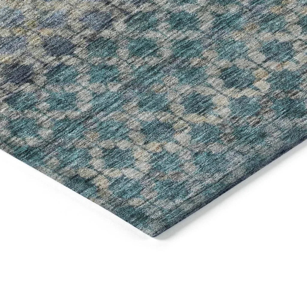 Maelis Blue Washable Indoor - Outdoor Rug - LOOMLAN - LOOMLAN Rugs - Outdoor Rugs