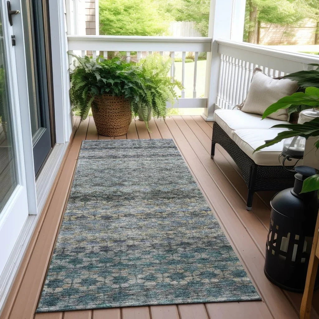 Maelis Blue Washable Indoor - Outdoor Rug - LOOMLAN - LOOMLAN Rugs - Outdoor Rugs