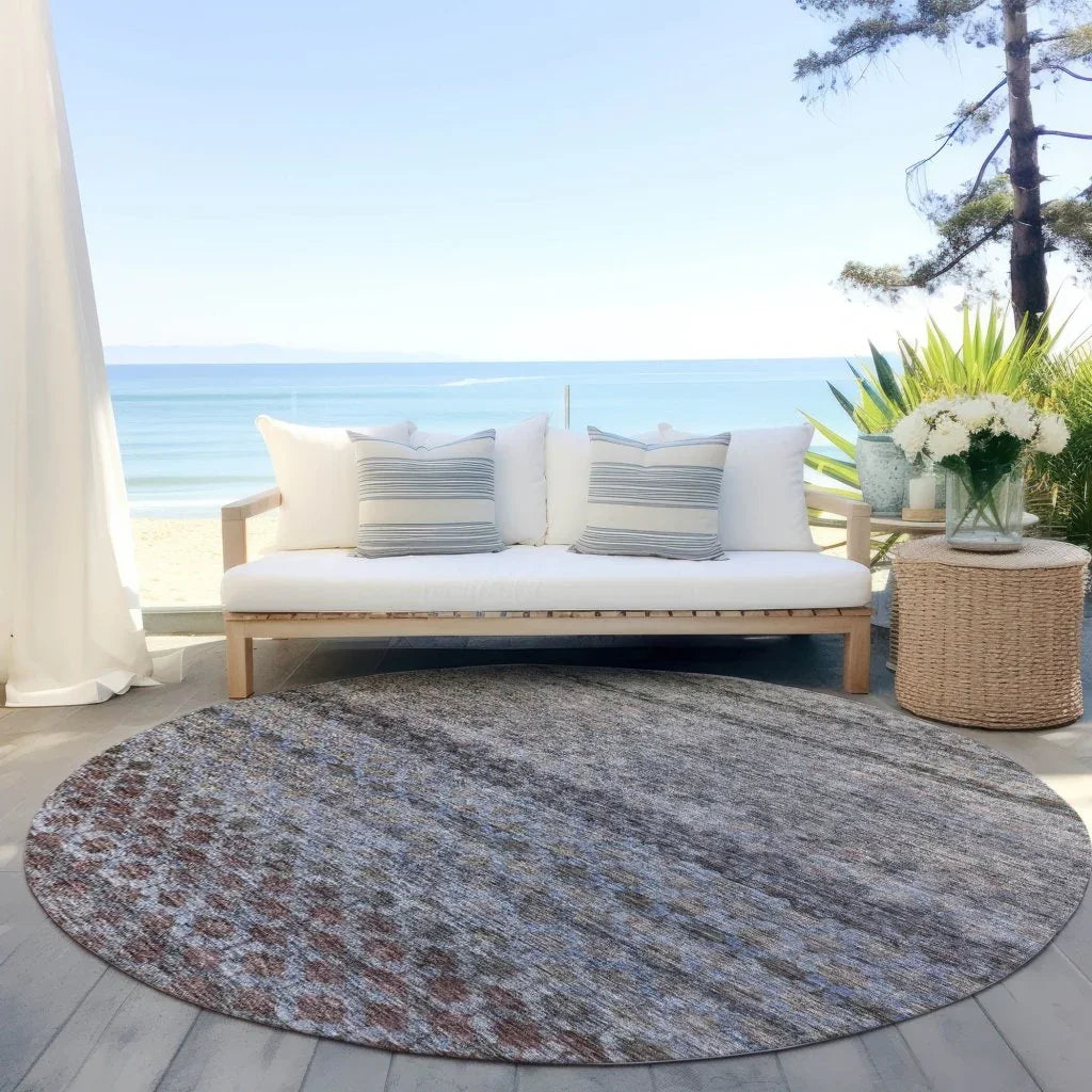 Maelis Brown Washable Indoor - Outdoor Rug - LOOMLAN - LOOMLAN Rugs - Outdoor Rugs