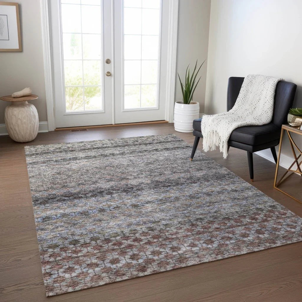 Maelis Brown Washable Indoor - Outdoor Rug - LOOMLAN - LOOMLAN Rugs - Outdoor Rugs