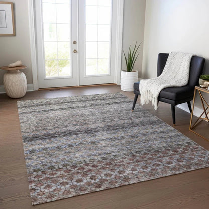 Maelis Brown Washable Indoor - Outdoor Rug - LOOMLAN - LOOMLAN Rugs - Outdoor Rugs