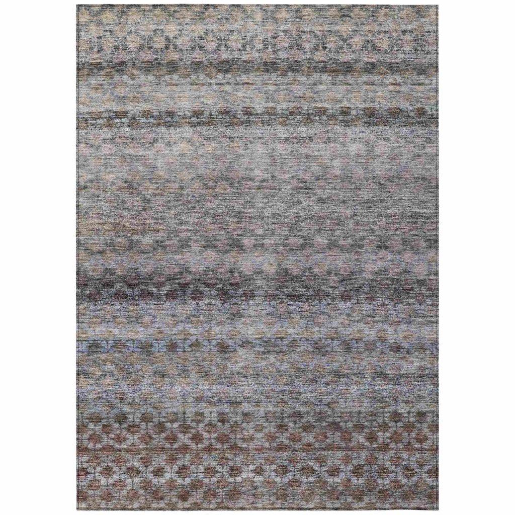 Maelis Brown Washable Indoor - Outdoor Rug - LOOMLAN - LOOMLAN Rugs - Outdoor Rugs