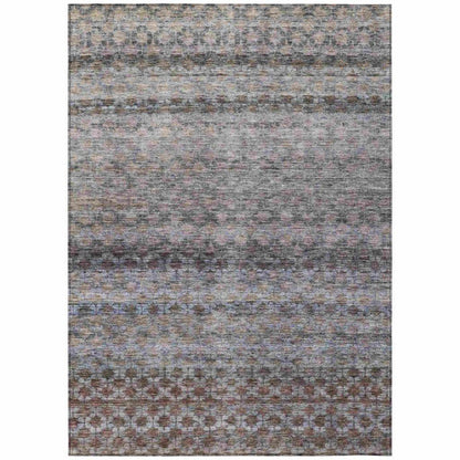Maelis Brown Washable Indoor - Outdoor Rug - LOOMLAN - LOOMLAN Rugs - Outdoor Rugs