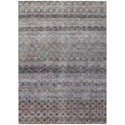 Maelis Brown Washable Indoor - Outdoor Rug - LOOMLAN - LOOMLAN Rugs - Outdoor Rugs