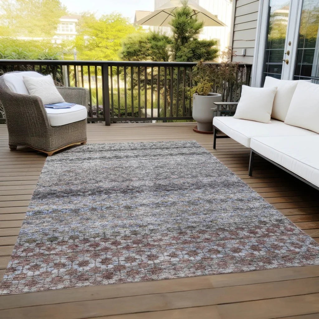 Maelis Brown Washable Indoor - Outdoor Rug - LOOMLAN - LOOMLAN Rugs - Outdoor Rugs