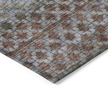 Maelis Brown Washable Indoor - Outdoor Rug - LOOMLAN - LOOMLAN Rugs - Outdoor Rugs
