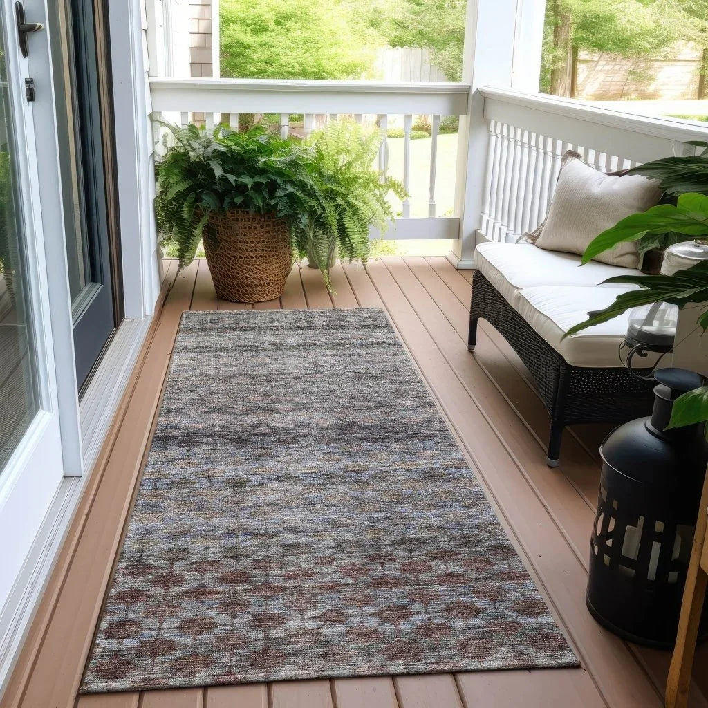 Maelis Brown Washable Indoor - Outdoor Rug - LOOMLAN - LOOMLAN Rugs - Outdoor Rugs