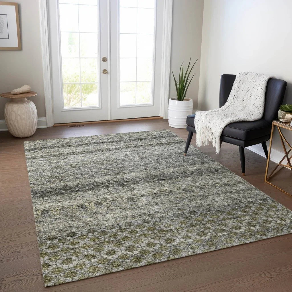 Maelis Gray Washable Indoor - Outdoor Rug - LOOMLAN - LOOMLAN Rugs - Outdoor Rugs