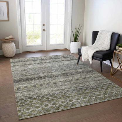 Maelis Gray Washable Indoor - Outdoor Rug - LOOMLAN - LOOMLAN Rugs - Outdoor Rugs