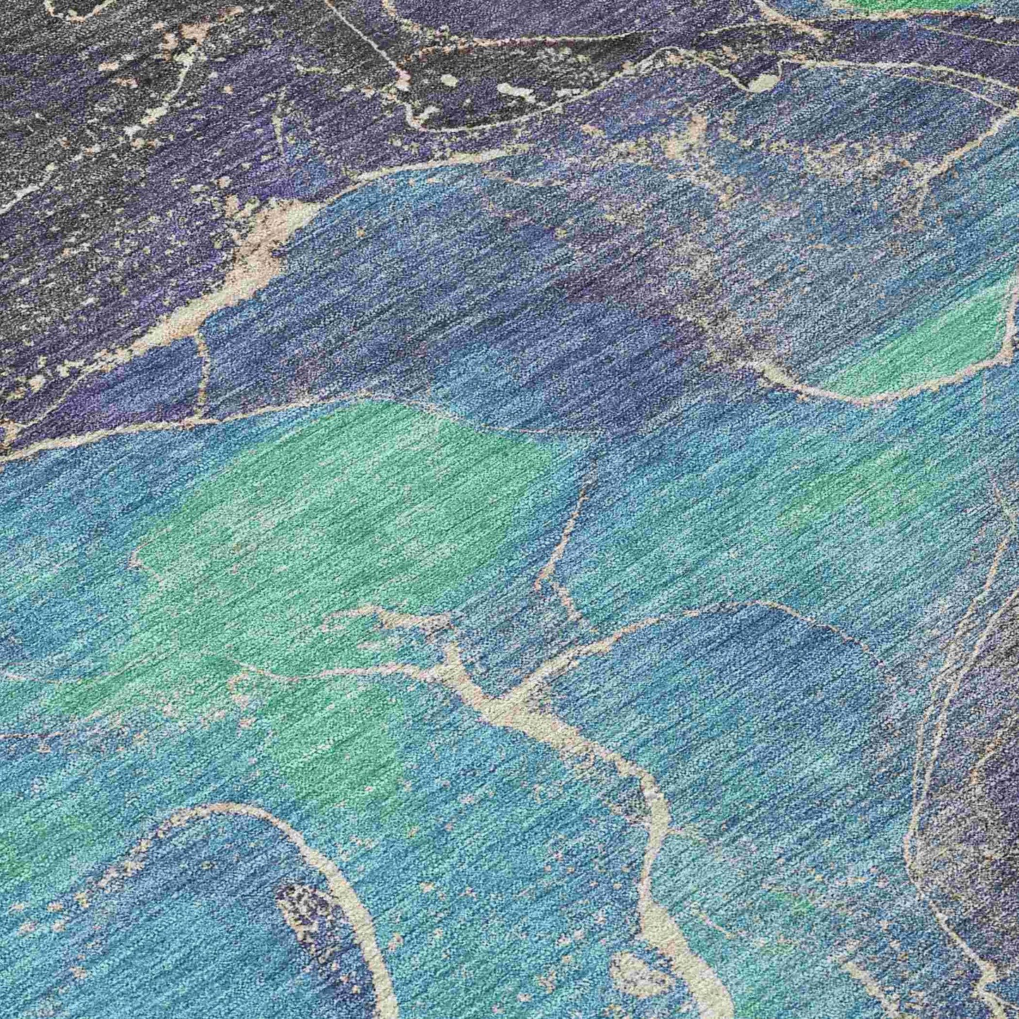 Maeon Blue Washable Indoor-Outdoor Rug