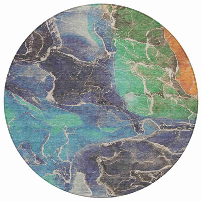 Maeon Blue Washable Indoor-Outdoor Rug