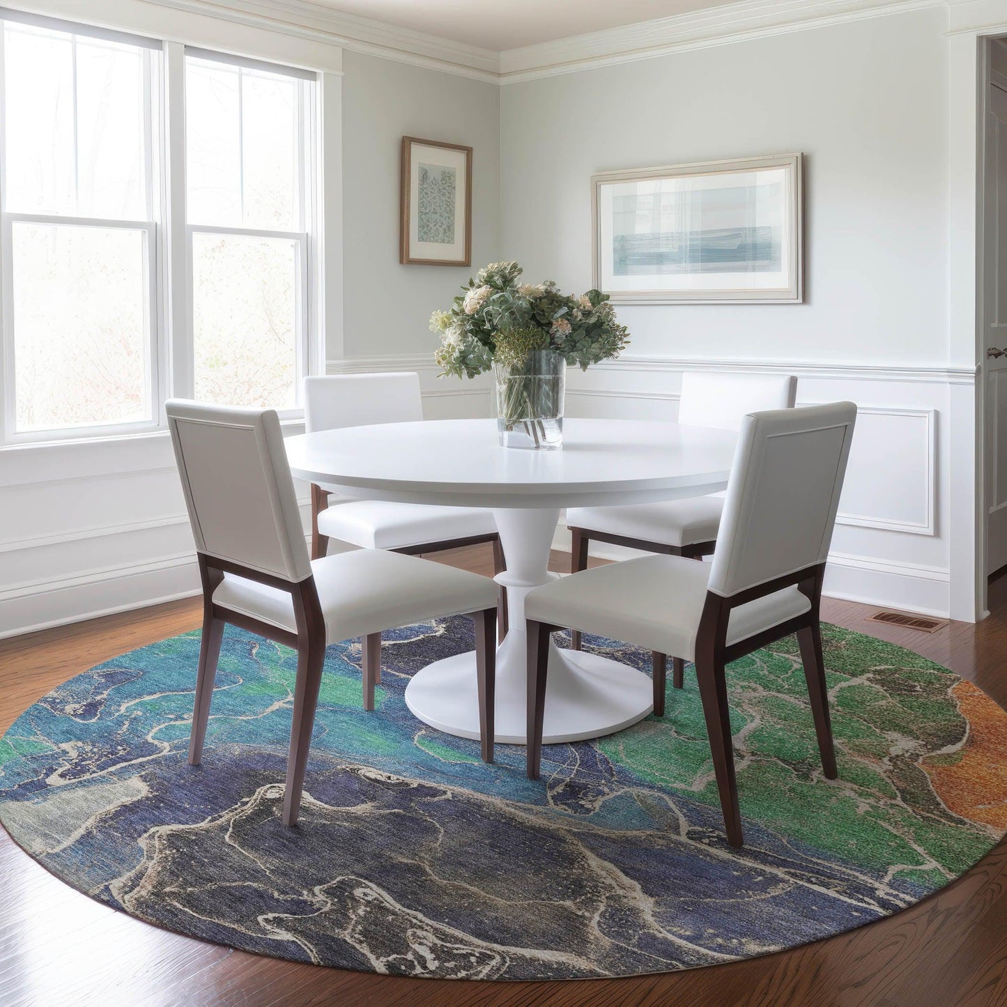 Maeon Blue Washable Indoor-Outdoor Rug