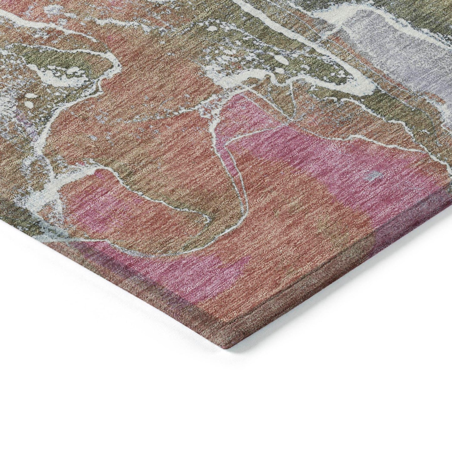 Maeon Brown Washable Indoor-Outdoor Rug