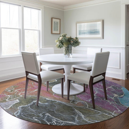 Maeon Brown Washable Indoor-Outdoor Rug