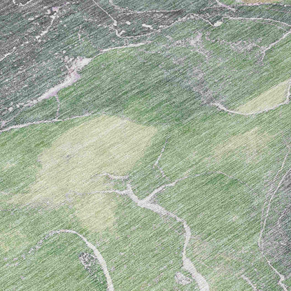 Maeon Green Washable Indoor-Outdoor Rug