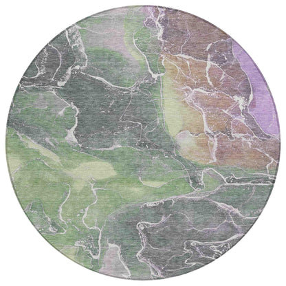 Maeon Green Washable Indoor-Outdoor Rug