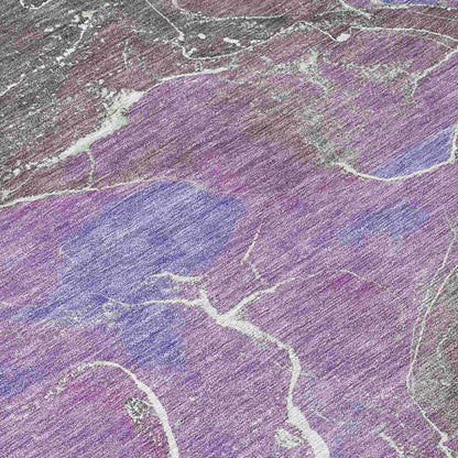 Maeon Purple Washable Indoor-Outdoor Rug