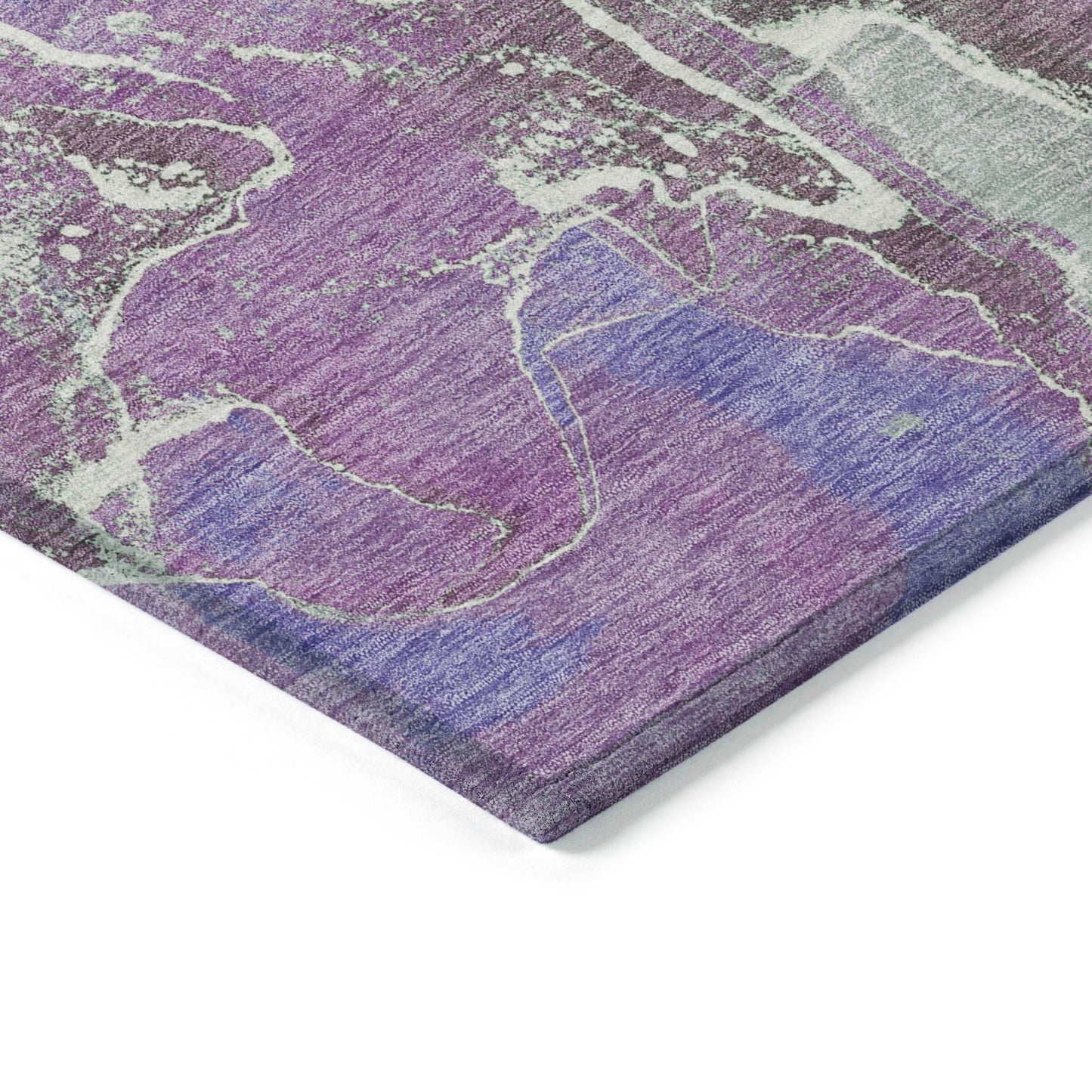 Maeon Purple Washable Indoor-Outdoor Rug