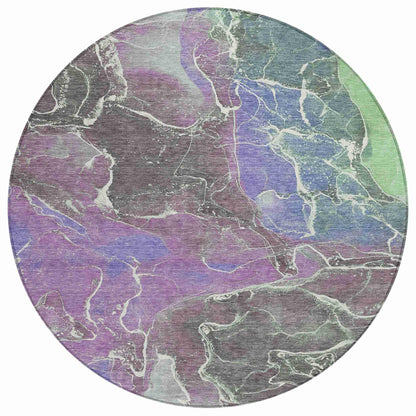 Maeon Purple Washable Indoor-Outdoor Rug