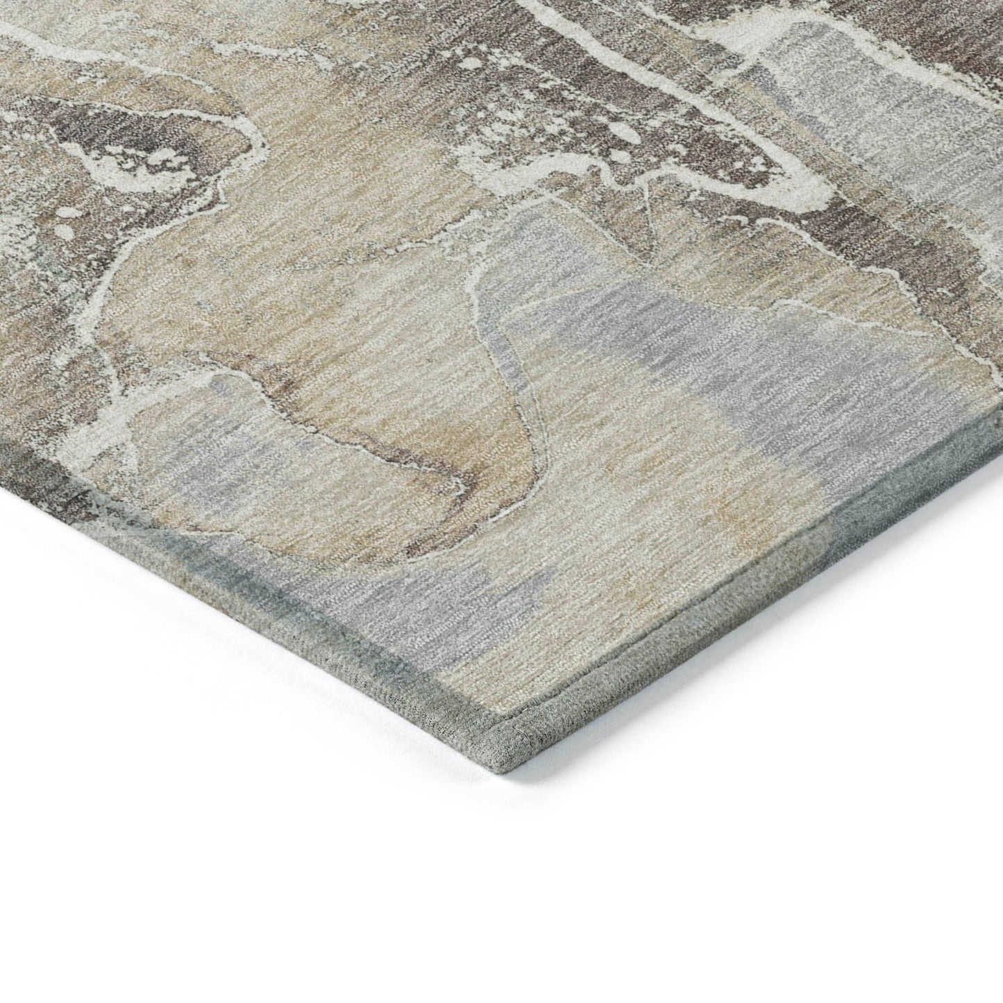 Maeon Taupe Washable Indoor-Outdoor Rug