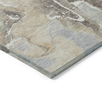 Maeon Taupe Washable Indoor-Outdoor Rug
