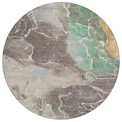 Maeon Taupe Washable Indoor-Outdoor Rug