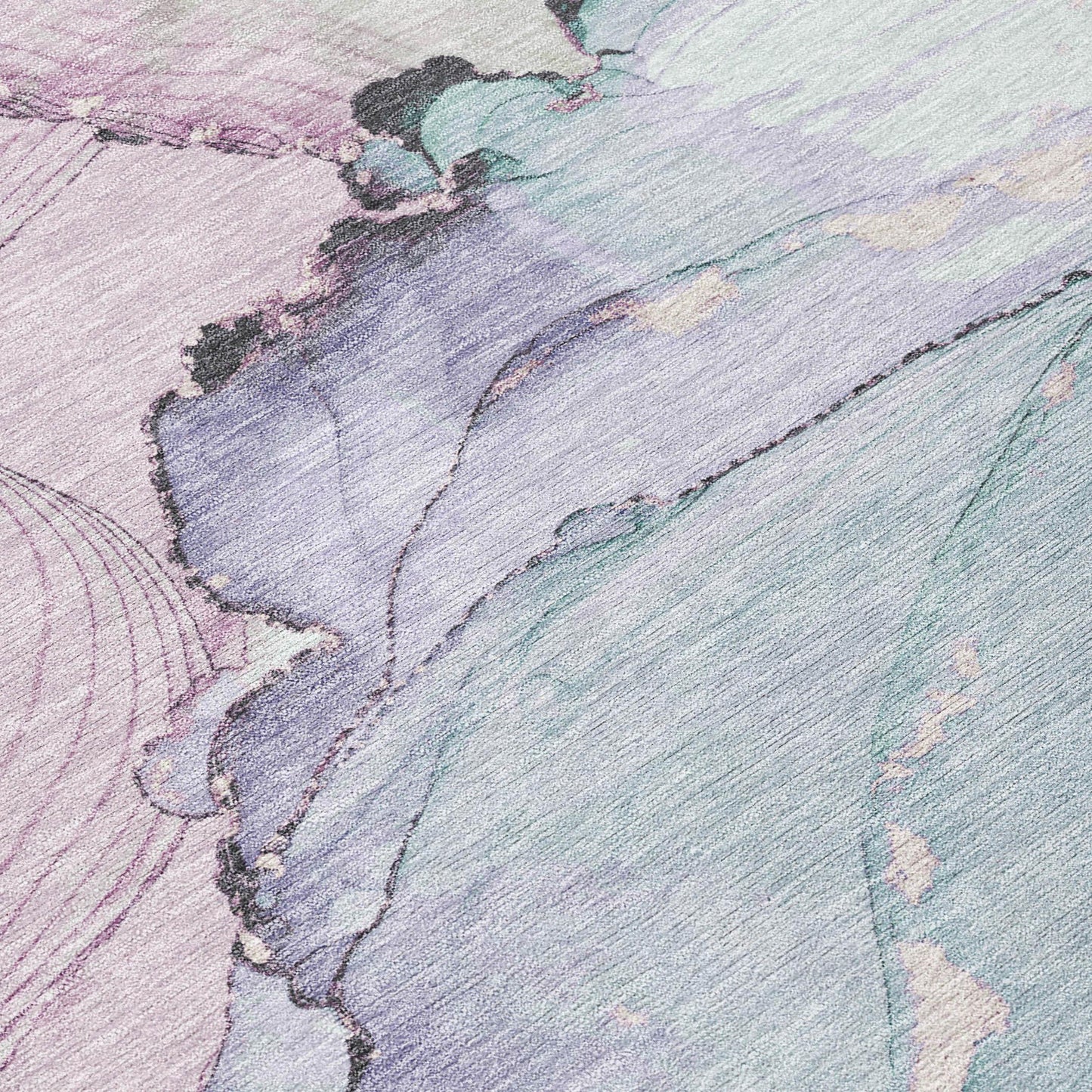 Maeora Blue Washable Indoor-Outdoor Rug