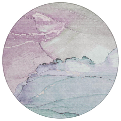 Maeora Blue Washable Indoor-Outdoor Rug