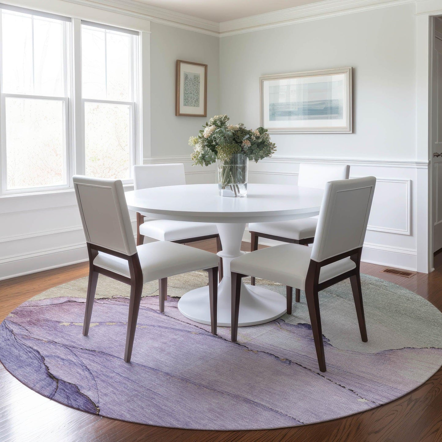 Maeora Purple Washable Indoor-Outdoor Rug