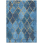 Maeoril Blue Washable Indoor-Outdoor Rug