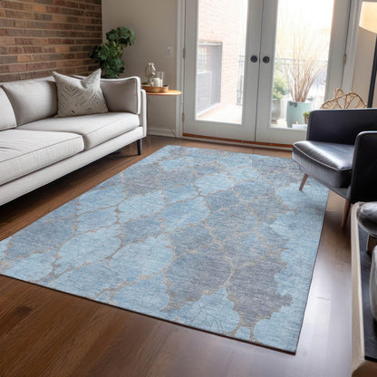 Maeoril Denim Washable Indoor-Outdoor Rug