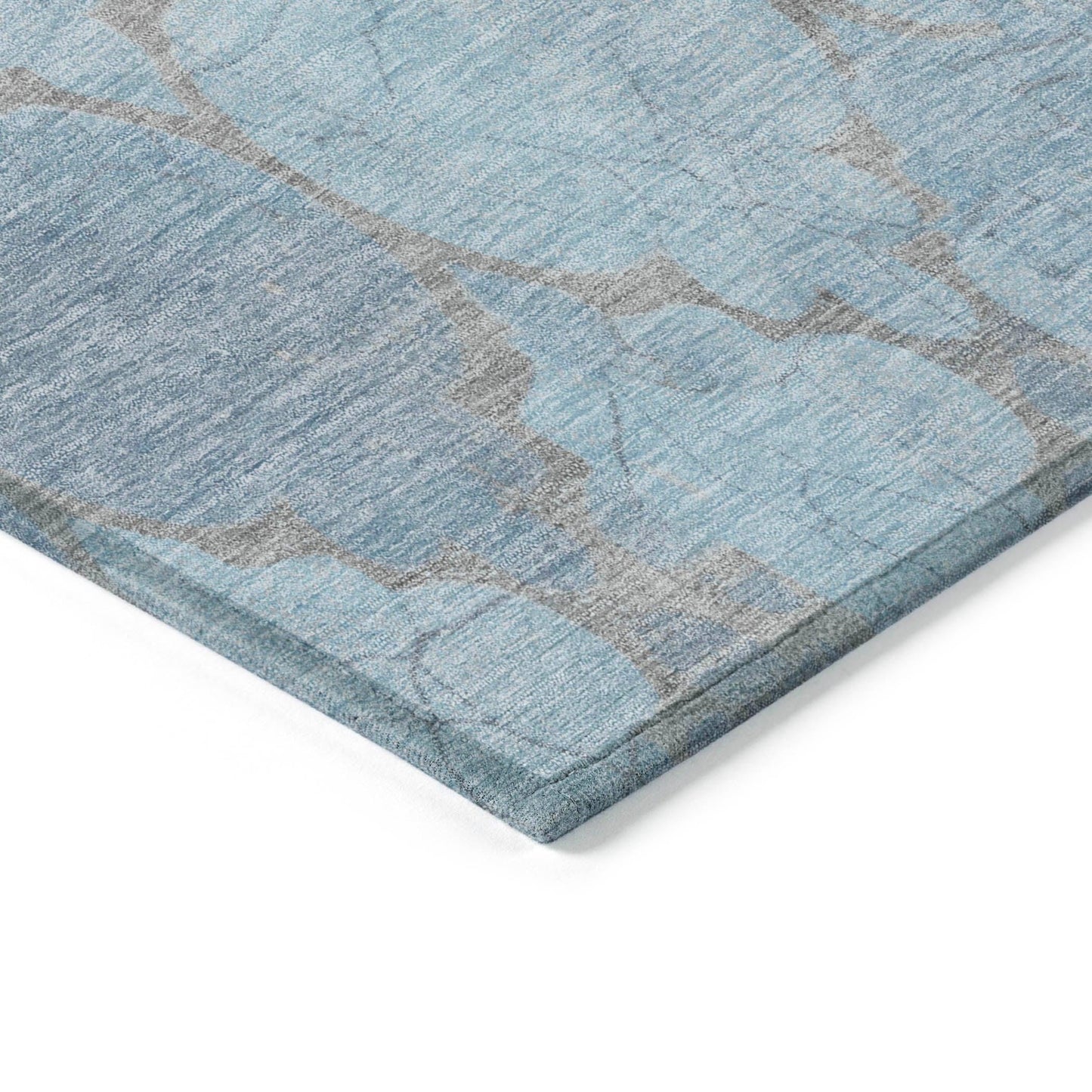 Maeoril Denim Washable Indoor-Outdoor Rug
