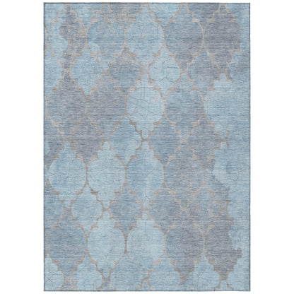 Maeoril Denim Washable Indoor-Outdoor Rug