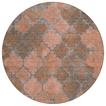 Maeoril Orange Washable Indoor-Outdoor Rug