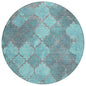 Maeoril Teal Washable Indoor-Outdoor Rug