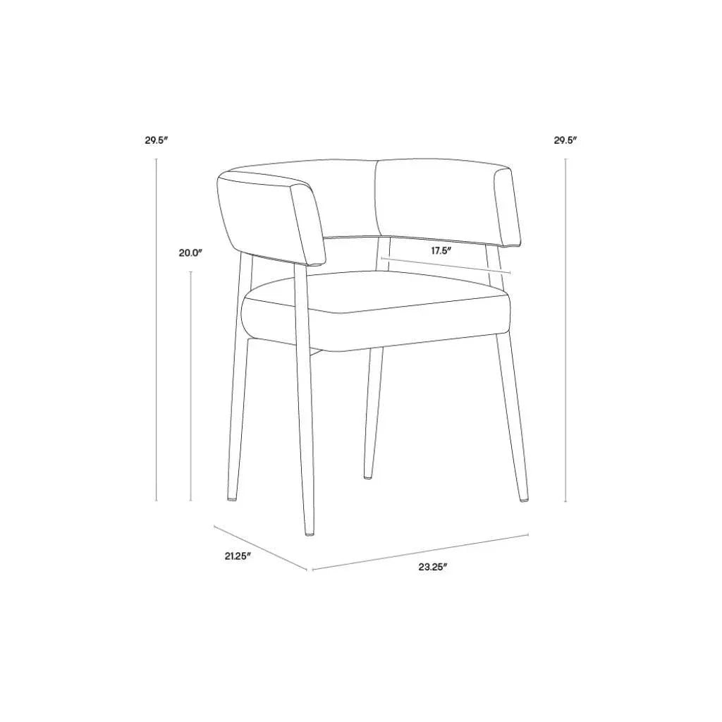 Maestro Fabric Dining Armchair - LOOMLAN - SUNPAN - Dining Chairs