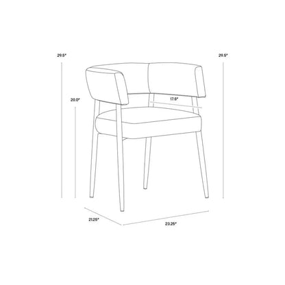 Maestro Fabric Dining Armchair - LOOMLAN - SUNPAN - Dining Chairs