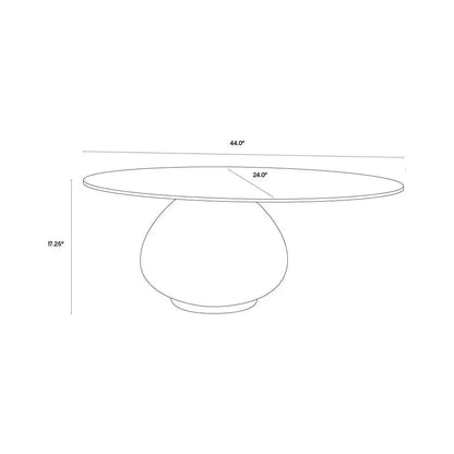 Maeva Coffee Table Black Glass & Concrete Base - LOOMLAN - SUNPAN - Coffee Tables