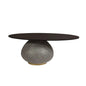 Maeva Coffee Table Black Glass & Concrete Base - LOOMLAN - SUNPAN - Coffee Tables