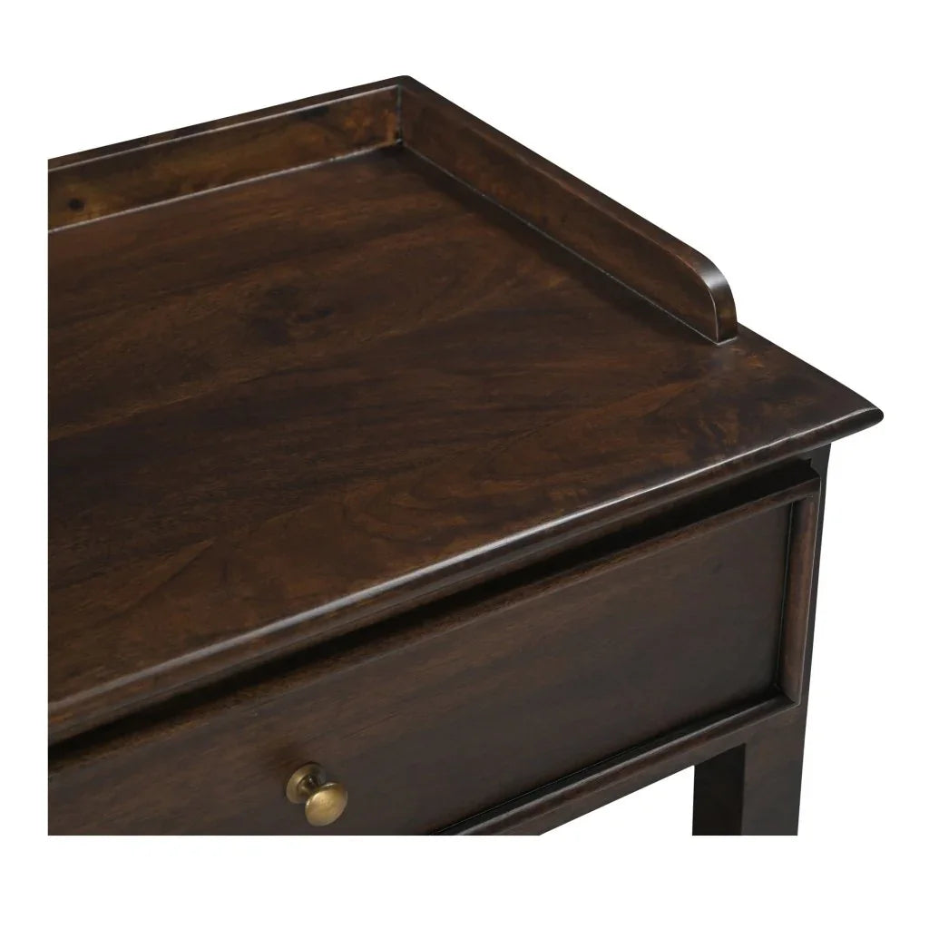 Maeve Brown Mango Wood Soft Close Drawer Nightstand - LOOMLAN - Moe's Home - Nightstands
