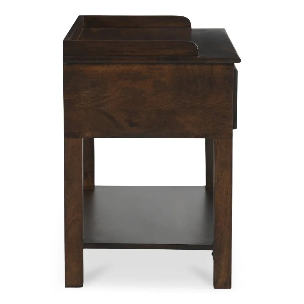 Maeve Brown Mango Wood Soft Close Drawer Nightstand - LOOMLAN - Moe's Home - Nightstands