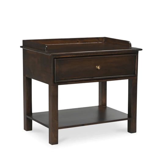 Maeve Brown Mango Wood Soft Close Drawer Nightstand - LOOMLAN - Moe's Home - Nightstands