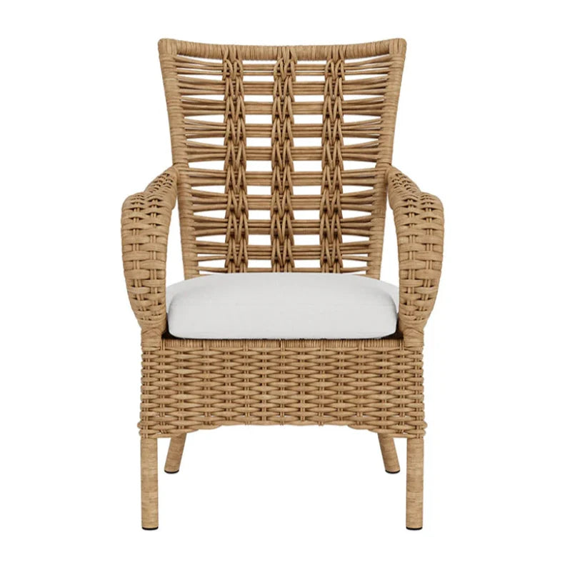 Magnolia Brown Outdoor Dining Armchair-Outdoor Dining Chairs-Lloyd Flanders-LOOMLAN