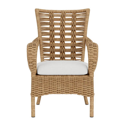 Magnolia Brown Outdoor Dining Armchair-Outdoor Dining Chairs-Lloyd Flanders-LOOMLAN