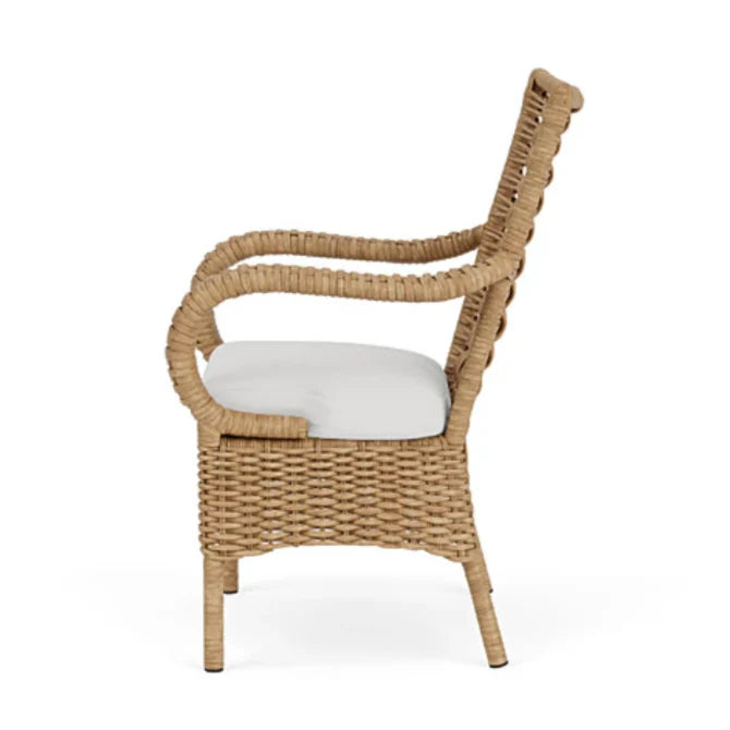 Magnolia Brown Outdoor Dining Armchair-Outdoor Dining Chairs-Lloyd Flanders-LOOMLAN