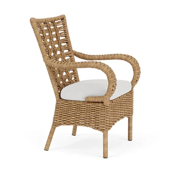 Magnolia Brown Outdoor Dining Armchair-Outdoor Dining Chairs-Lloyd Flanders-LOOMLAN